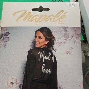 Mapale lingerie maid of honor robe with g string